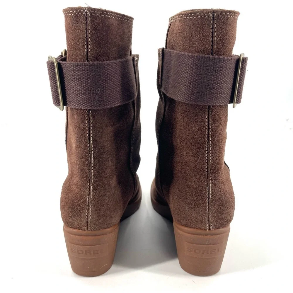 SOREL Toronto Brown Suede Mid Calf Waterproof Winter Casual Wedge Boot